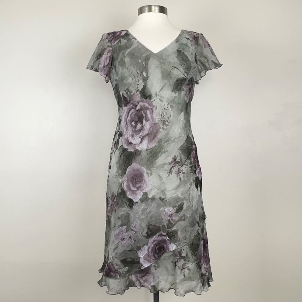 Dress Women 6 Petite Y2K Whimsigoth Fairycore Ethereal Romantic Grunge Floral